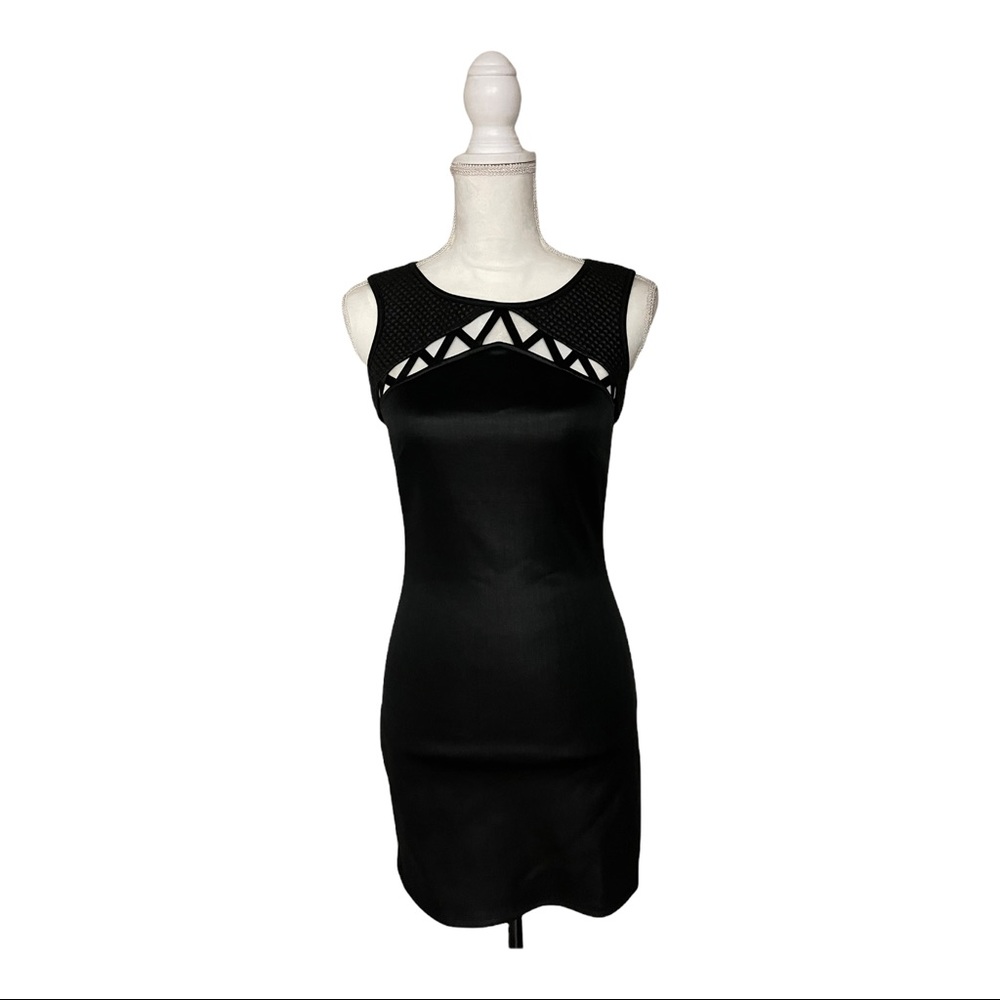 BeBe Little Black Dress, Sexy Soft Satin XS